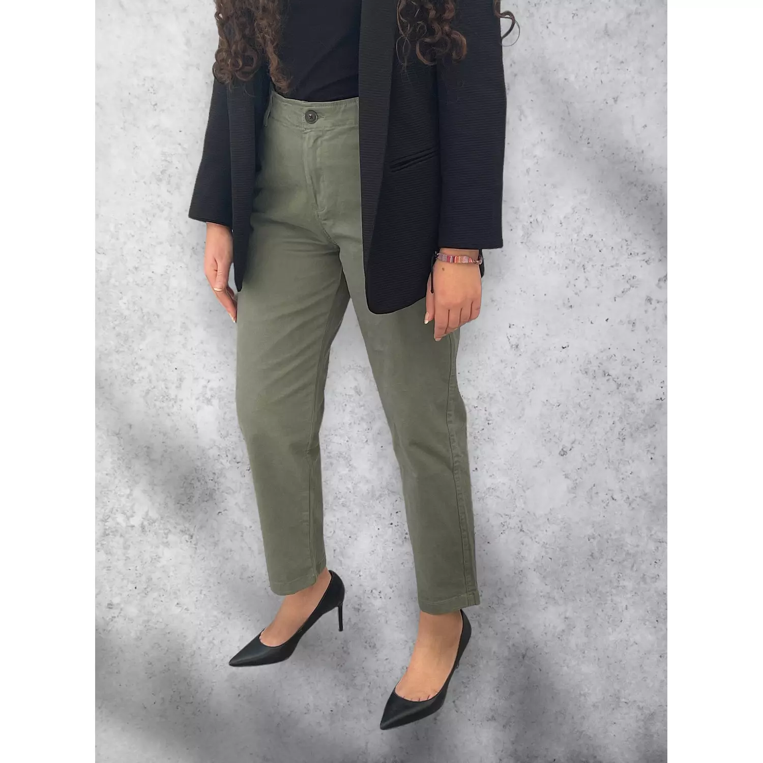 Formal Gabardine pants Boss olive hover image