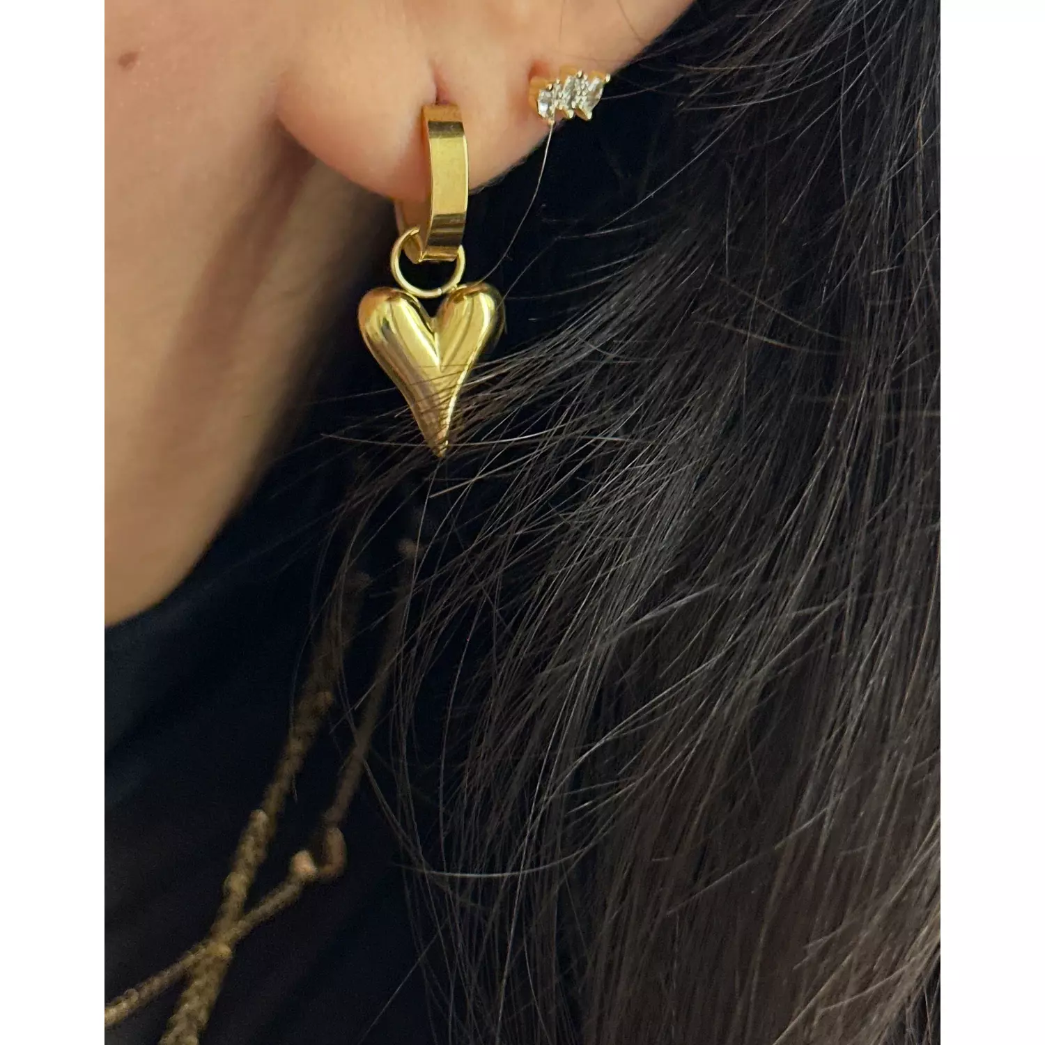 Chunky Heart Earrings  1