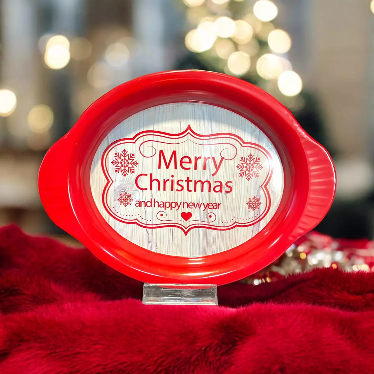 Christmas metal tray hover image