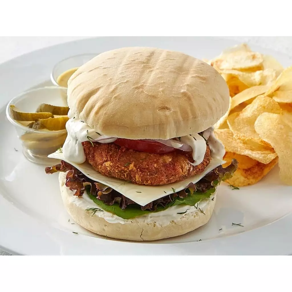 Fried Salmon Burger