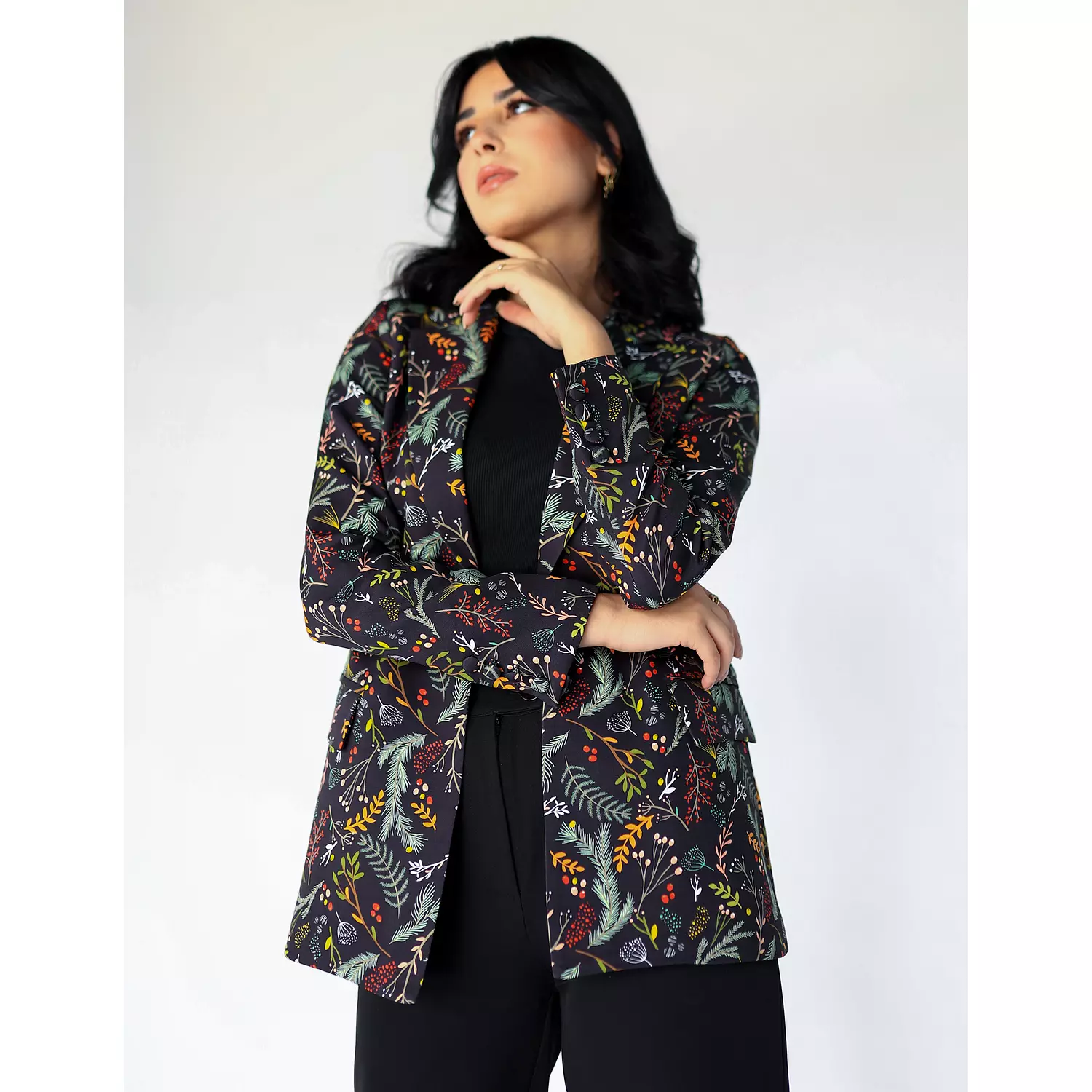 Abstract Printed Blazer 6