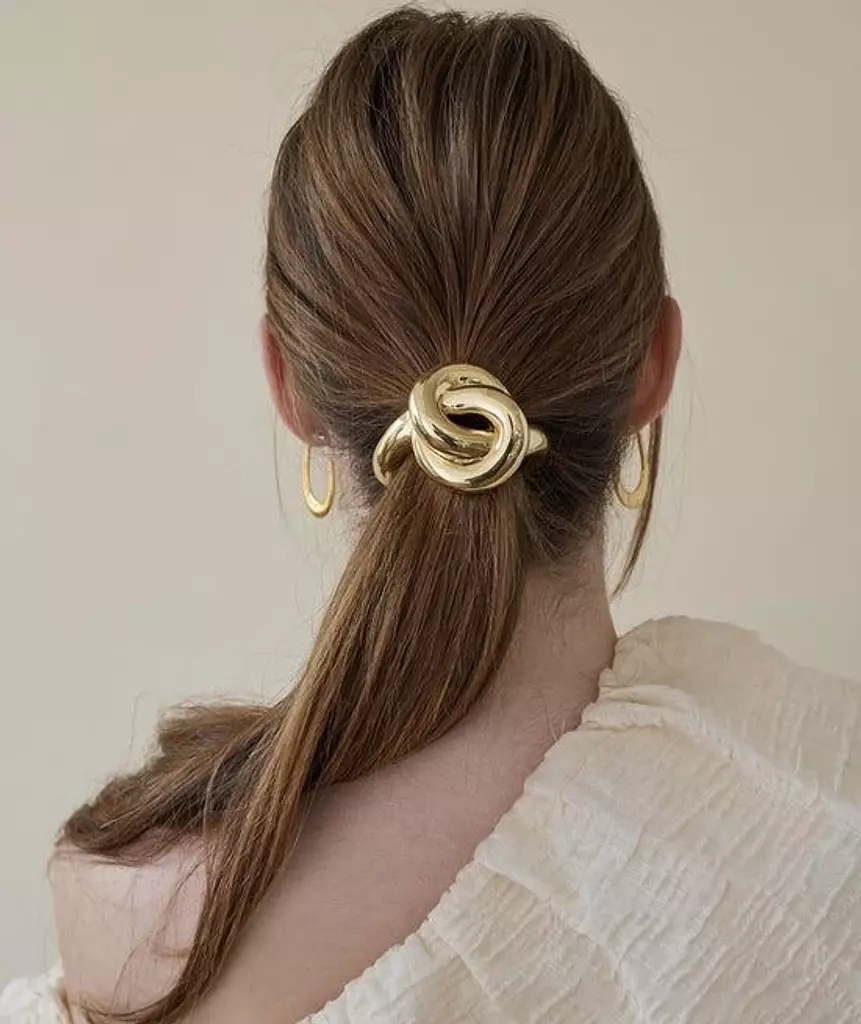 Gold scrunchie 2