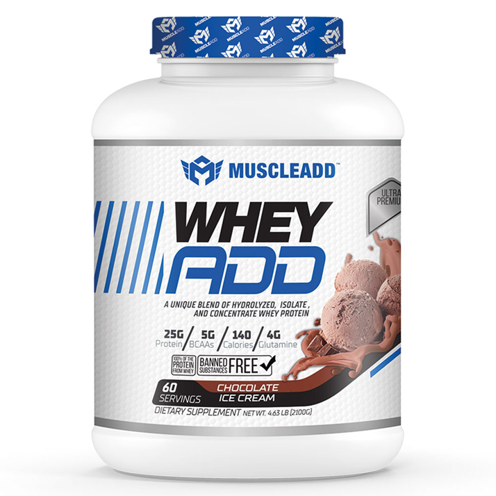 Muscle Add Whey Add-60Serv.-2100G-Chocolate Ice Cream