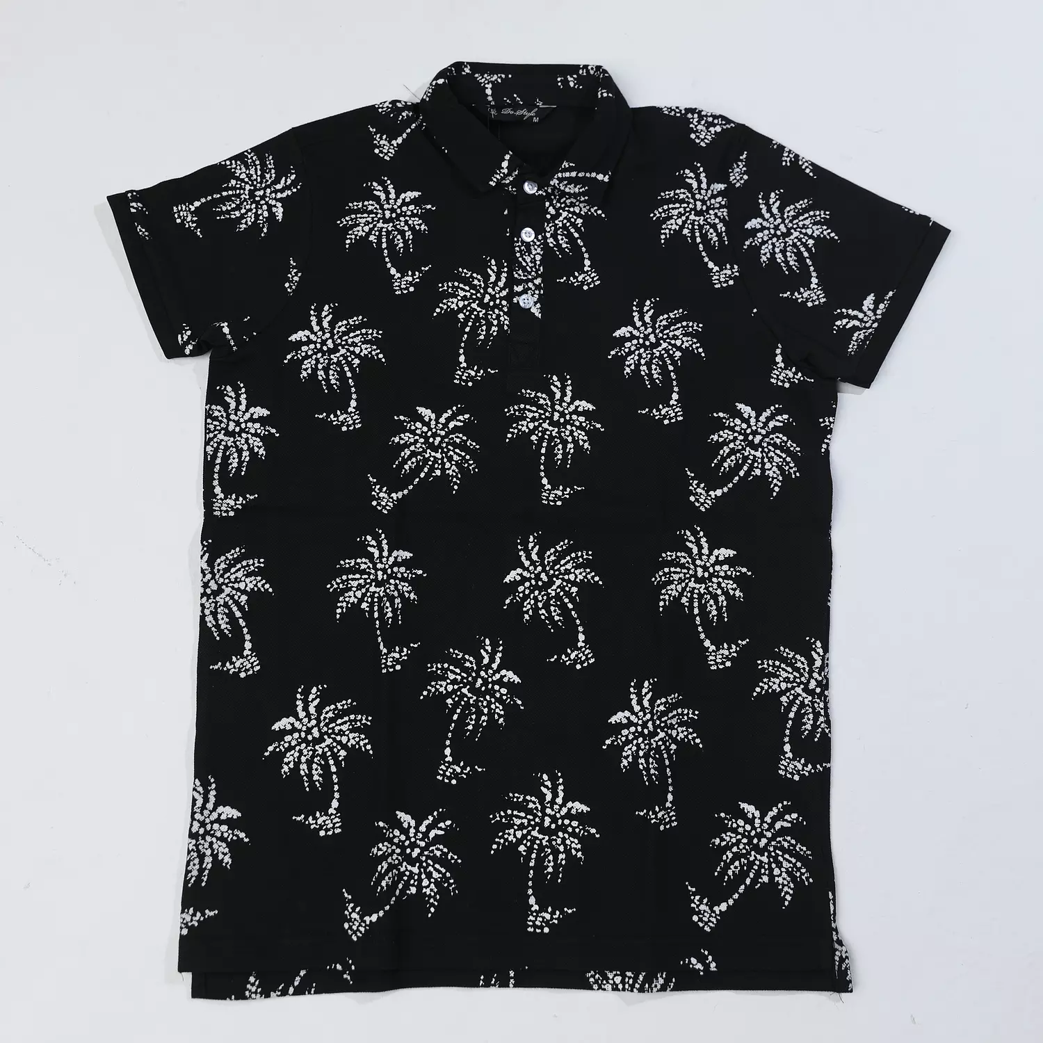 Polo T-Shirt with Trees Print 3