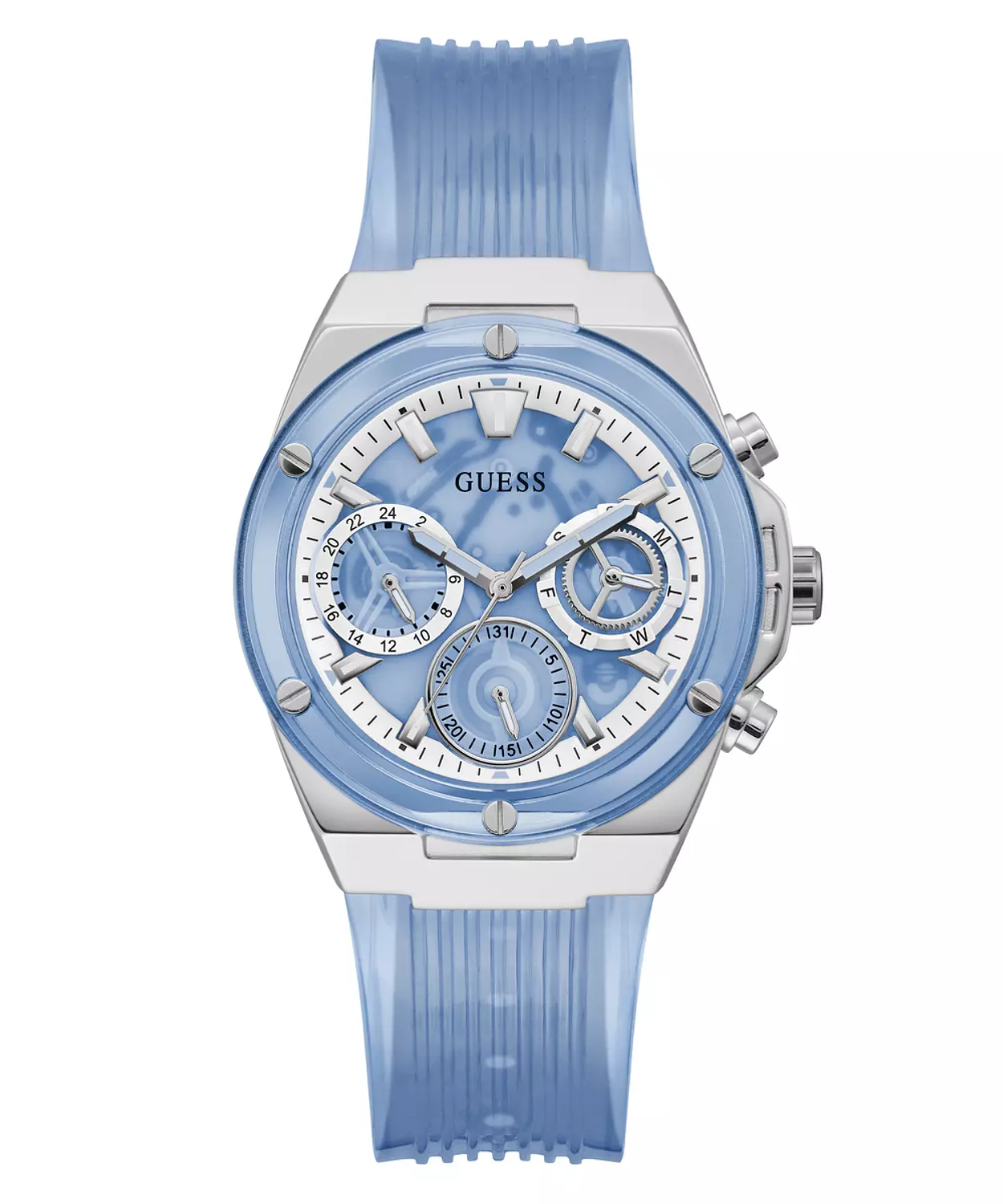 GUESS GW0409L1 ANALOG WATCH  For Women BlueBio-based PU Textured Strap  0