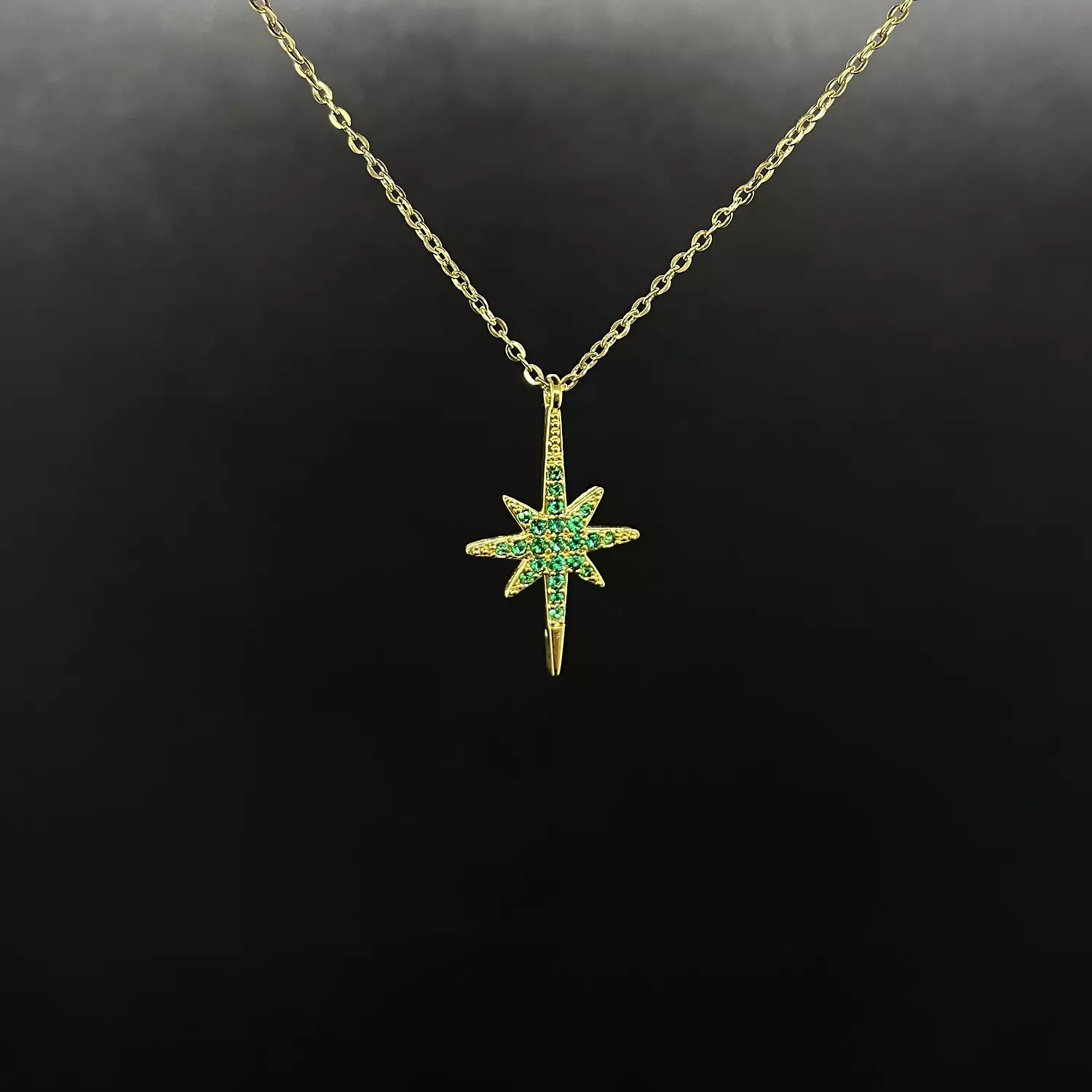 Gold North Star Necklace hover image