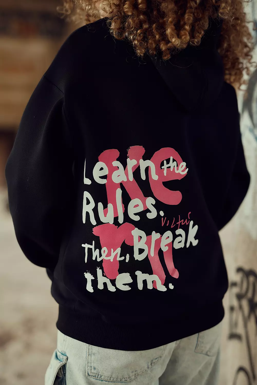 Unisex Hoodie Break the Rules - Black 1