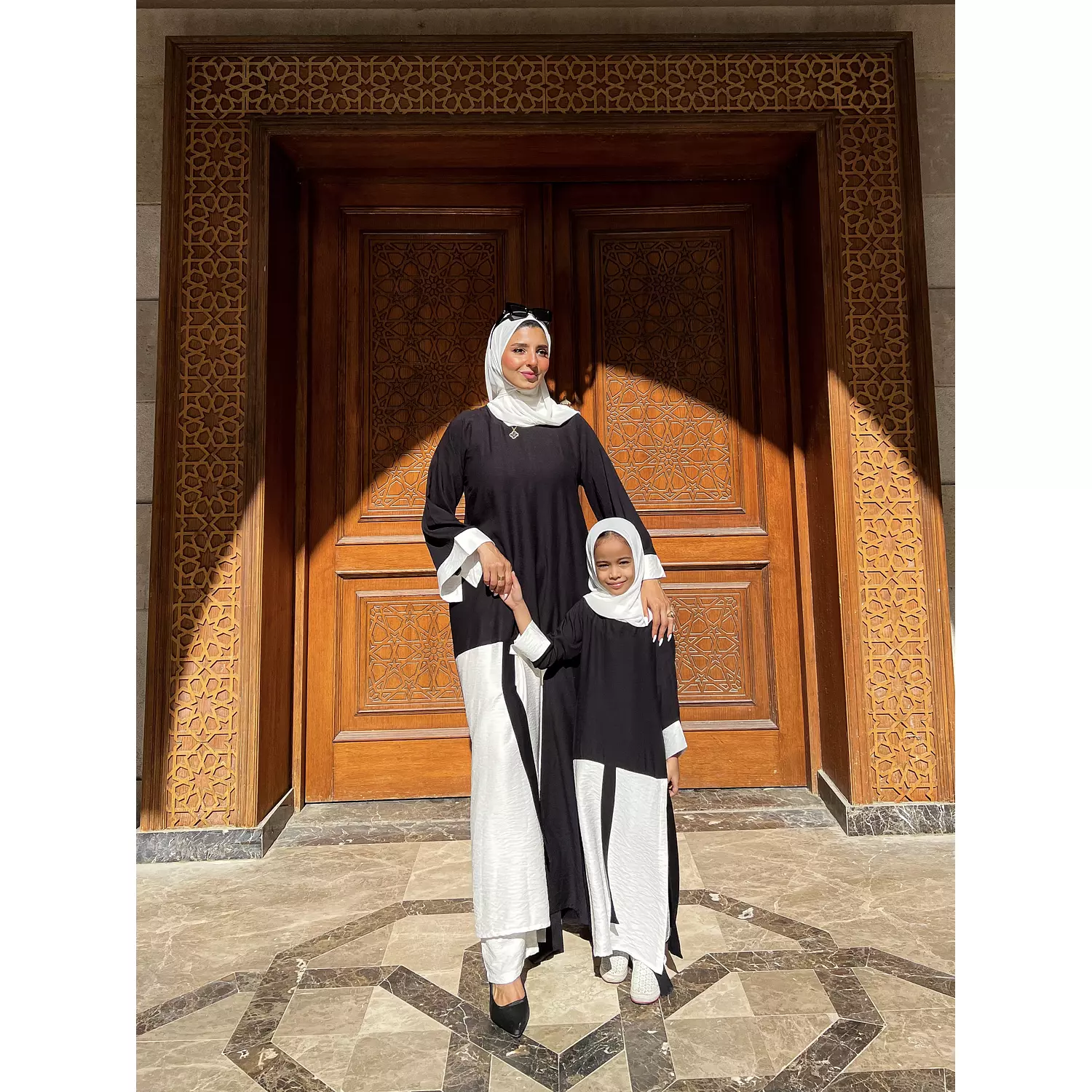 abaya with pants black  kids 3