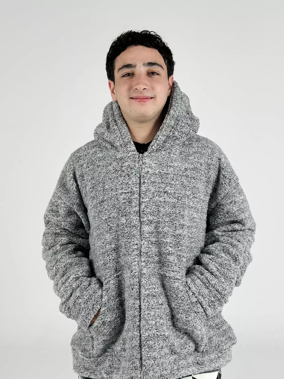 HeatHug Hoodie in Chiné grey 1