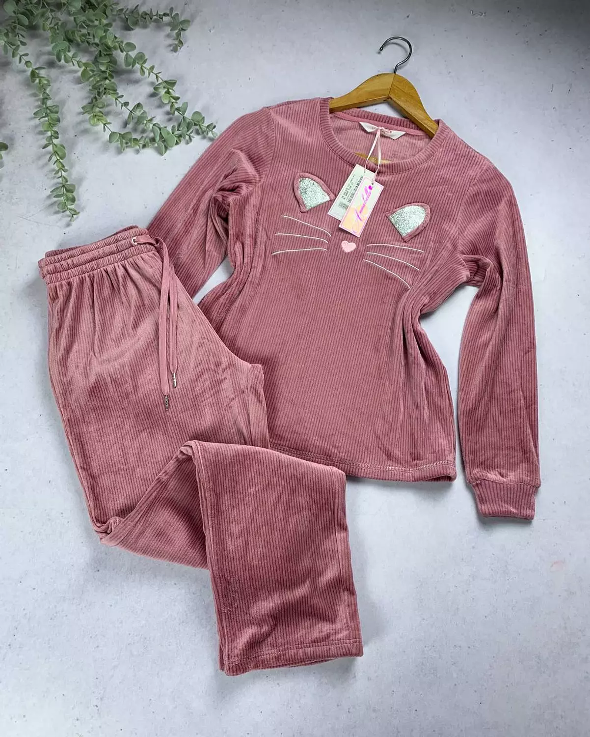 Velvet cute pijama set from Anabelle hover image