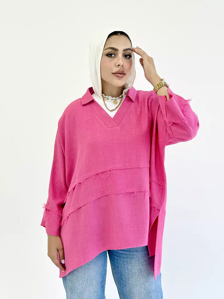 EFFORTLESS BLOUSE IN FUSCHIA