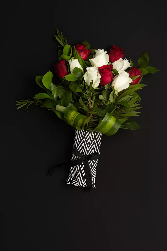 Red and White Hand Bouquet 