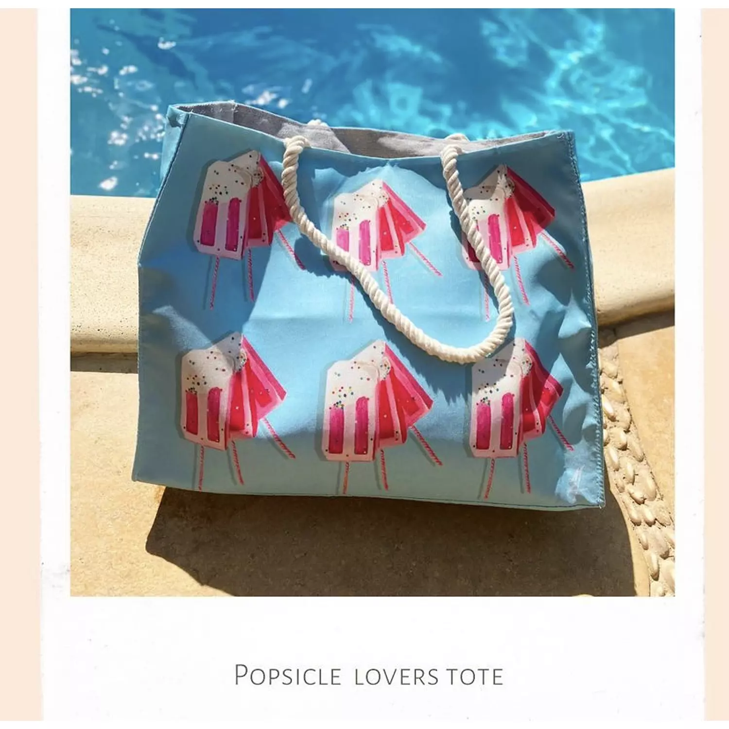The Popsicle Hand-Painted Fabric Tote (by order) 2