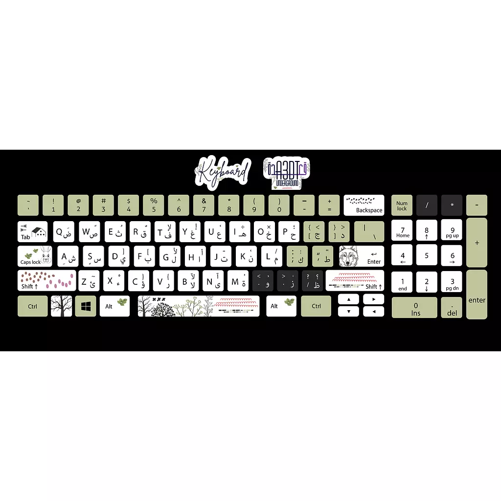 Forest keyboard sticker 