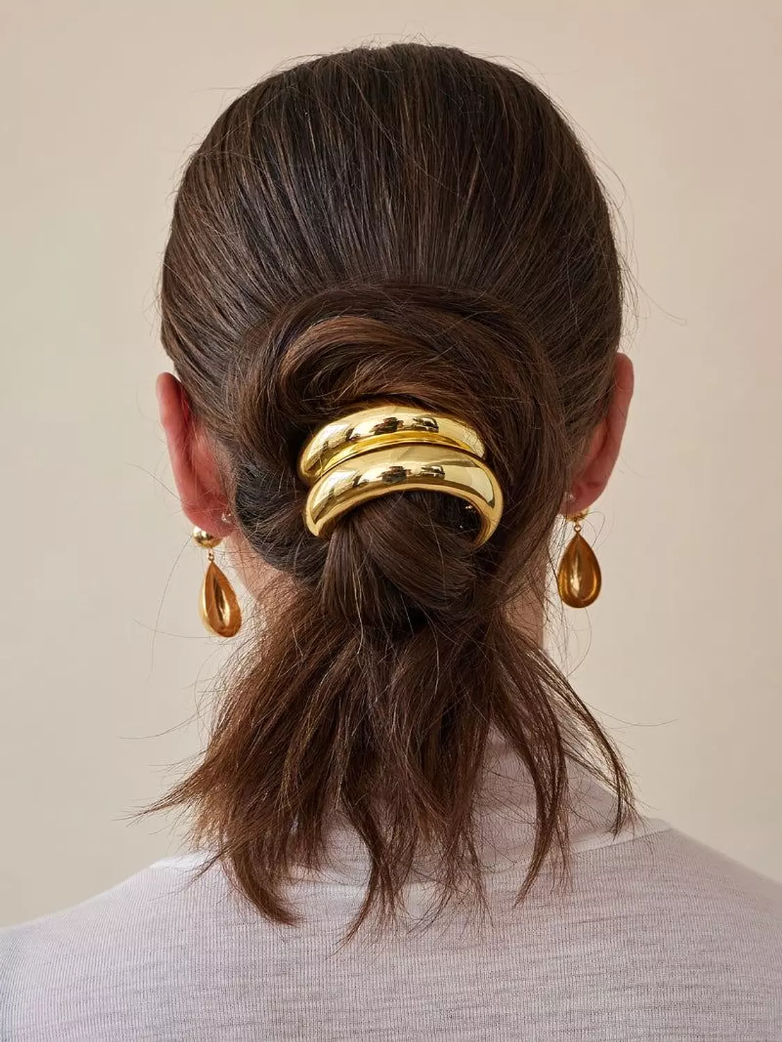 Gold scrunchie 1 hover image