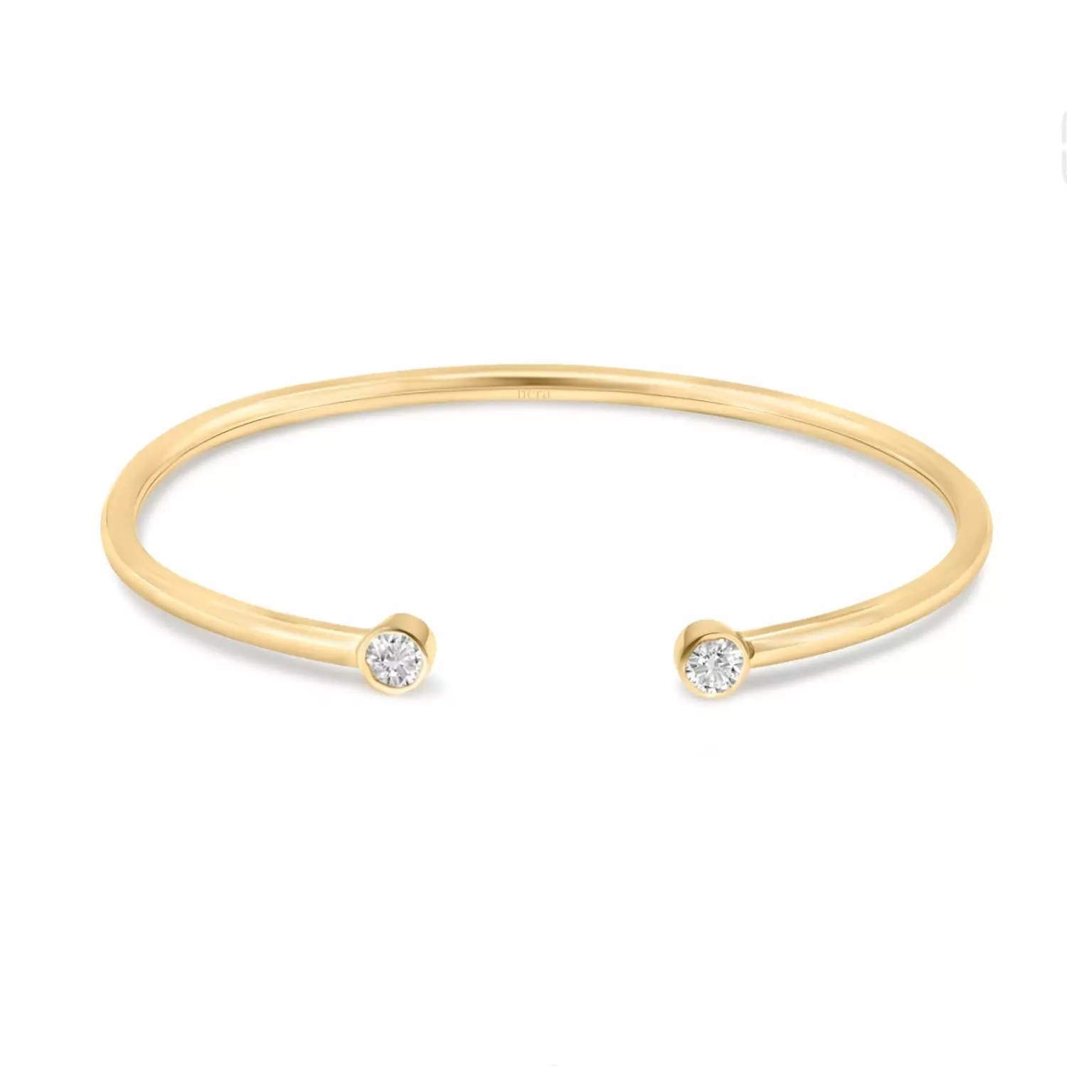 Two Stones Open Bangle - B6 hover image