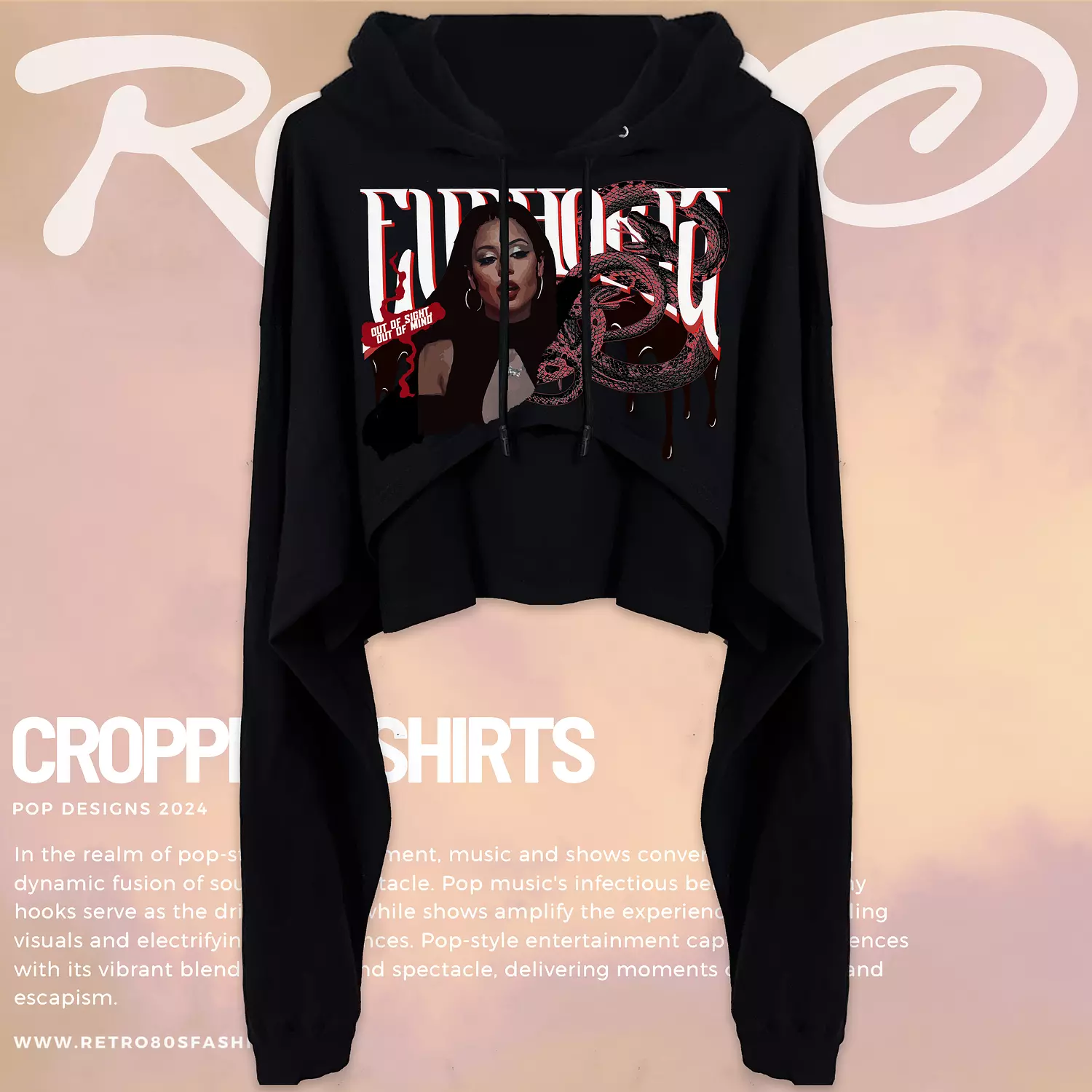 Euphoria Cropped Hoodie  hover image