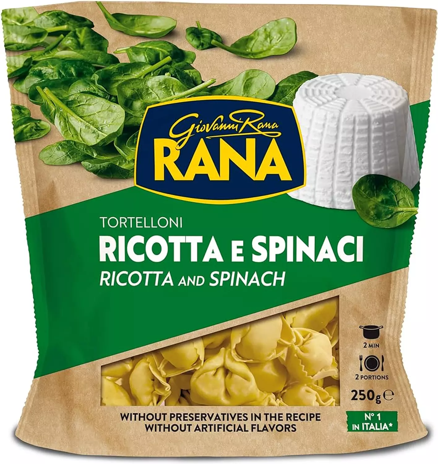 Giovanni Rana Ricotta and Spinach Tortellini 250g hover image