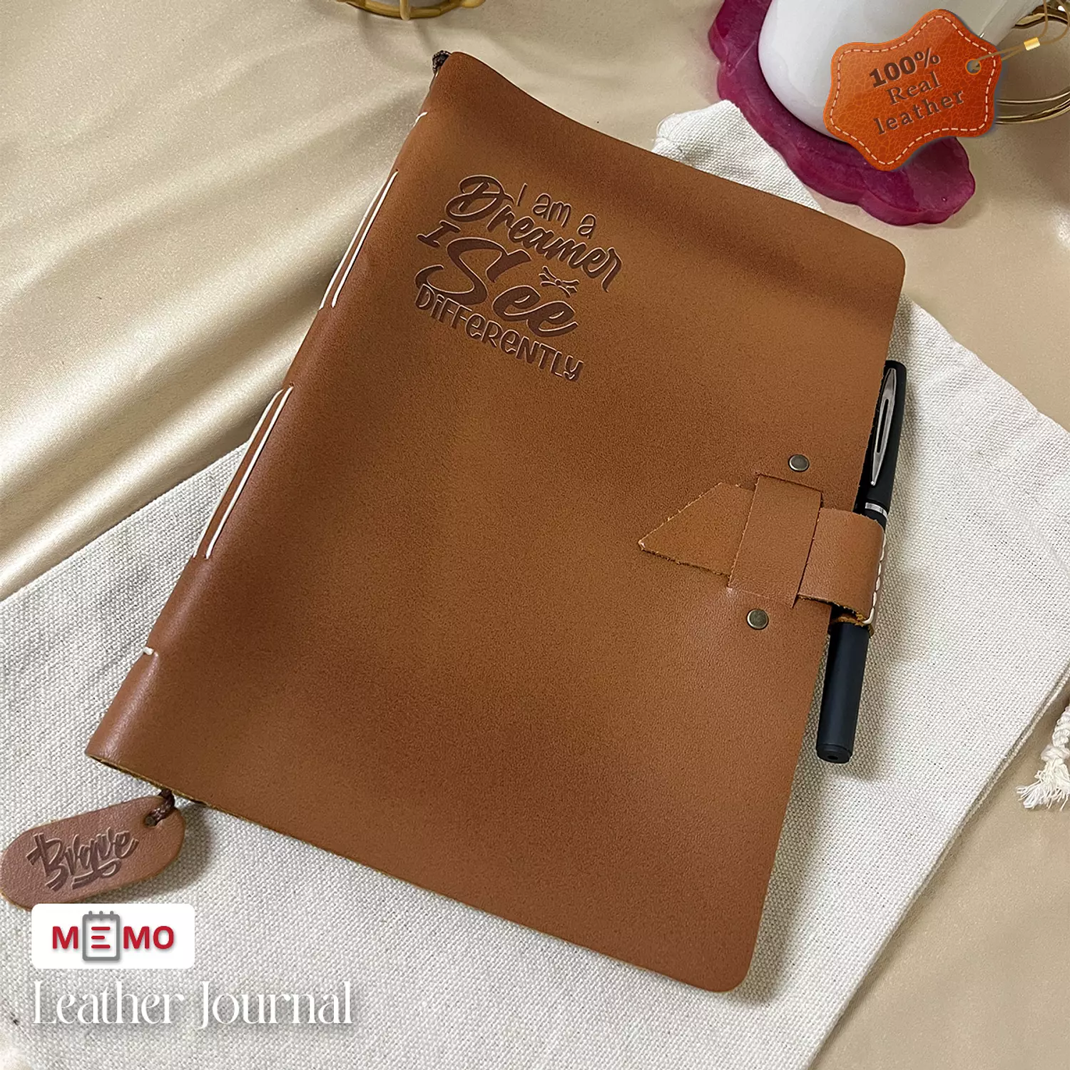 Memo Leather Journal (Real leather) 34