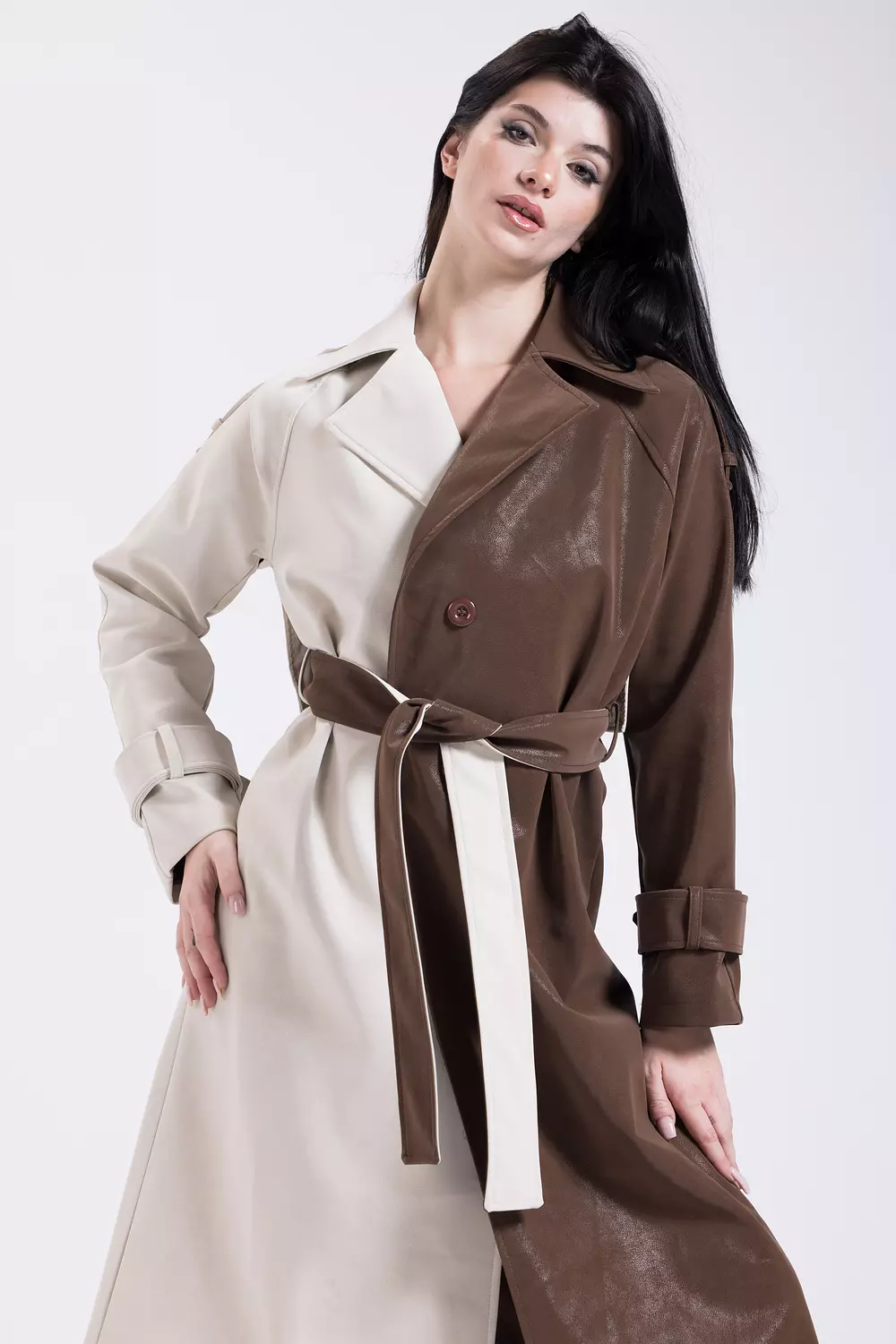 Coco Vanilla Leather Coat 2