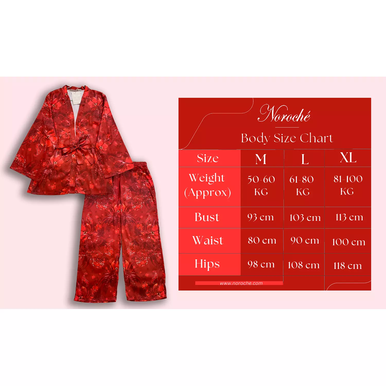 Hibiscus Red Kimono Set 3