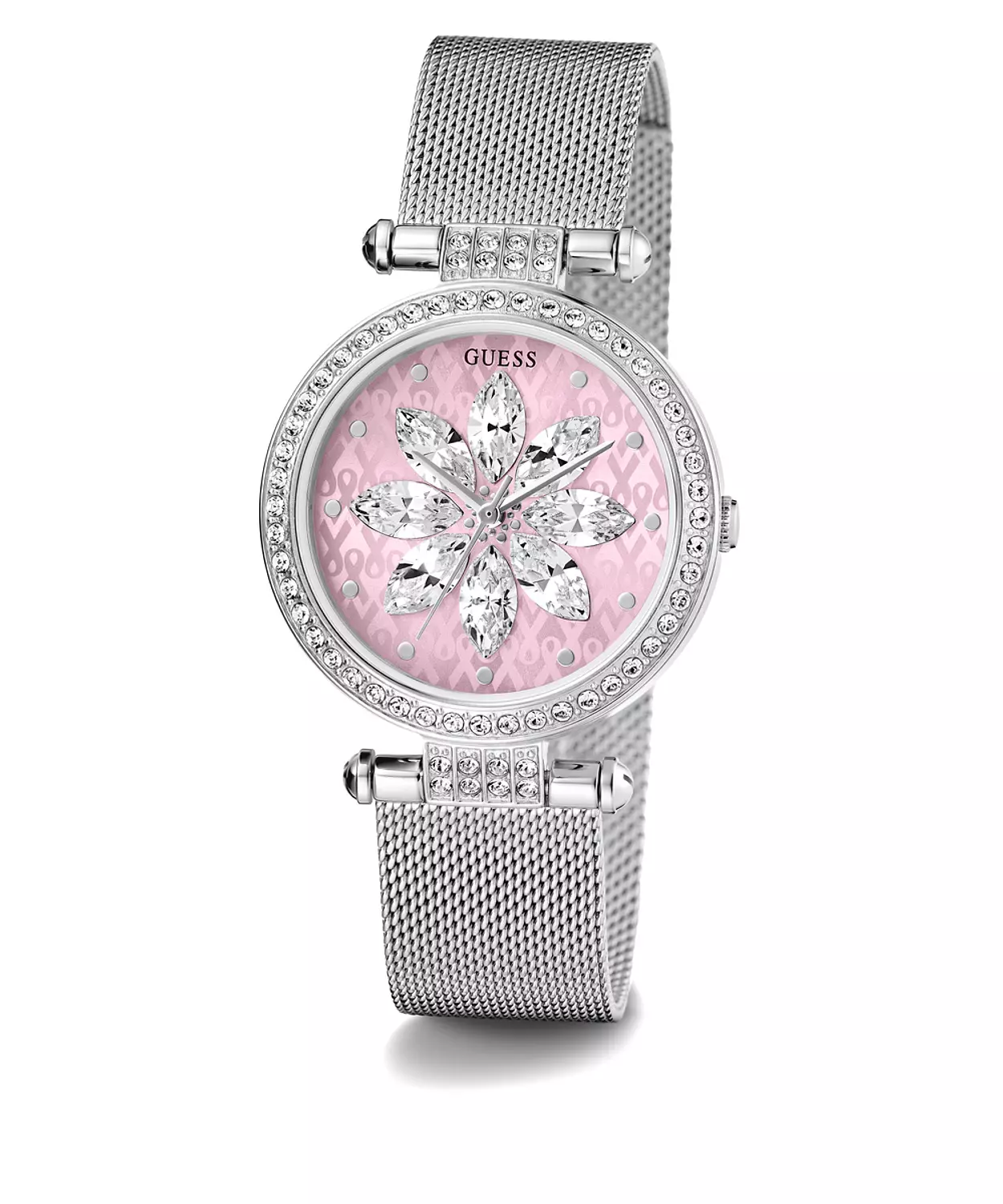 GUESS GW0032L3 ANALOG WATCH For Women Round Shape Silver Stainless Steel/Mesh Polished Bracelet 4