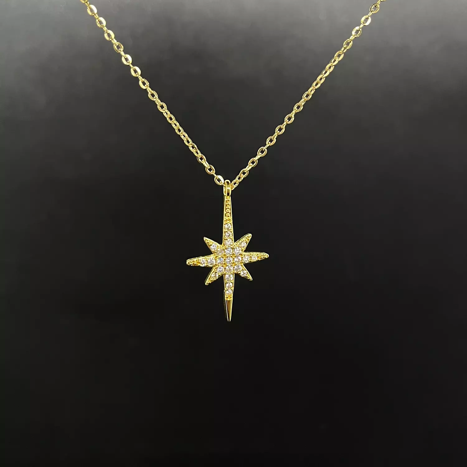 Gold North Star Necklace 2