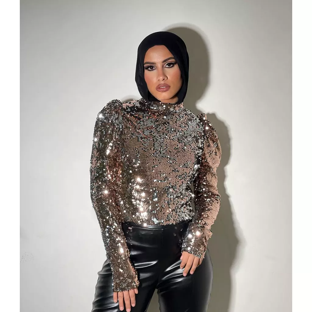 Sequin disco blouse