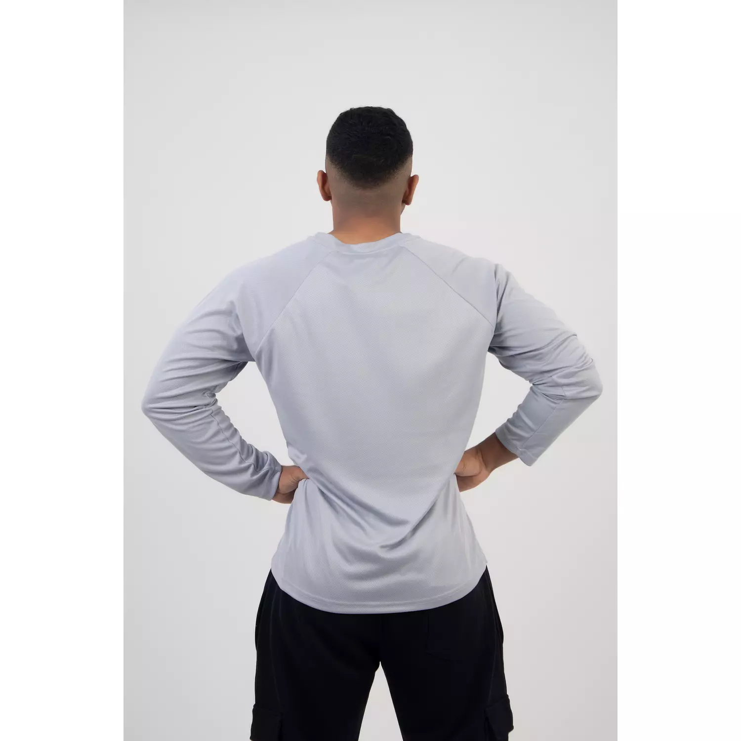 Grey Long Sleeve  T-Shirt 1