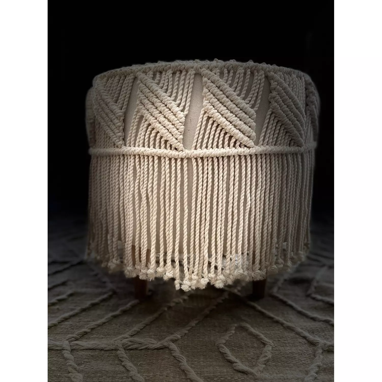 Waves Cotton Macrame Puff hover image