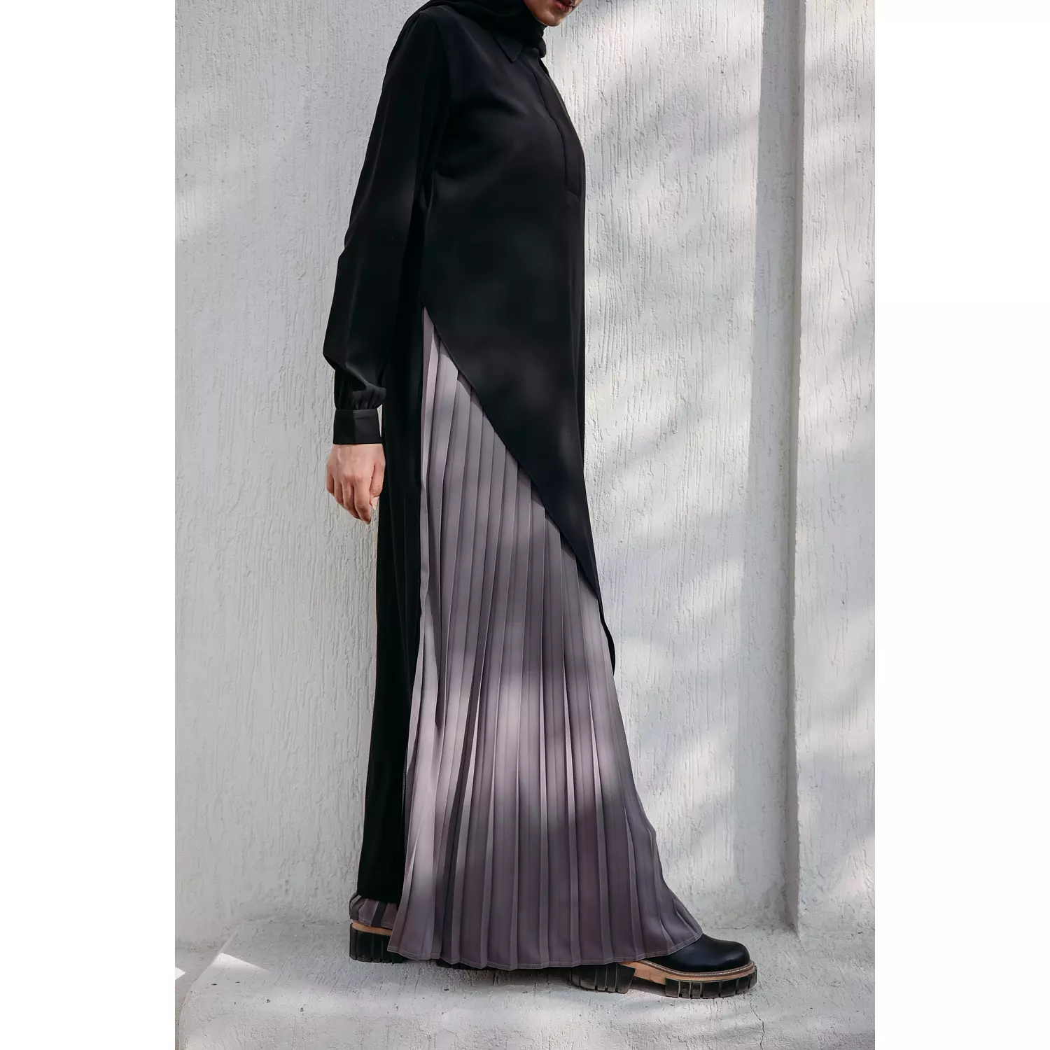 Pleated Skirt in Grey hover image