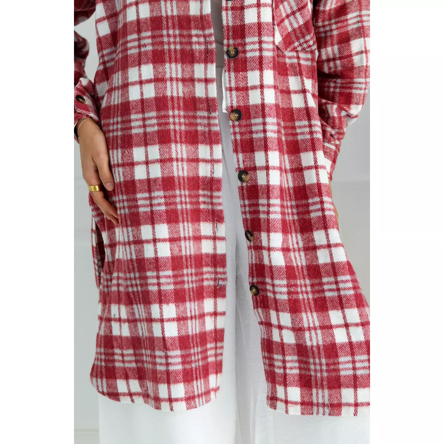 Red Checkered Oversize Shirt 12