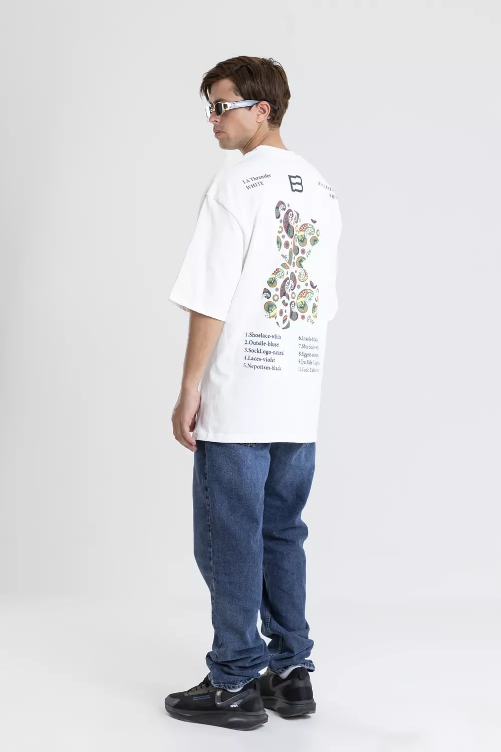 OVERSIZED COTTON T-SHIRT WITH PRINT BACK & FRONT 9