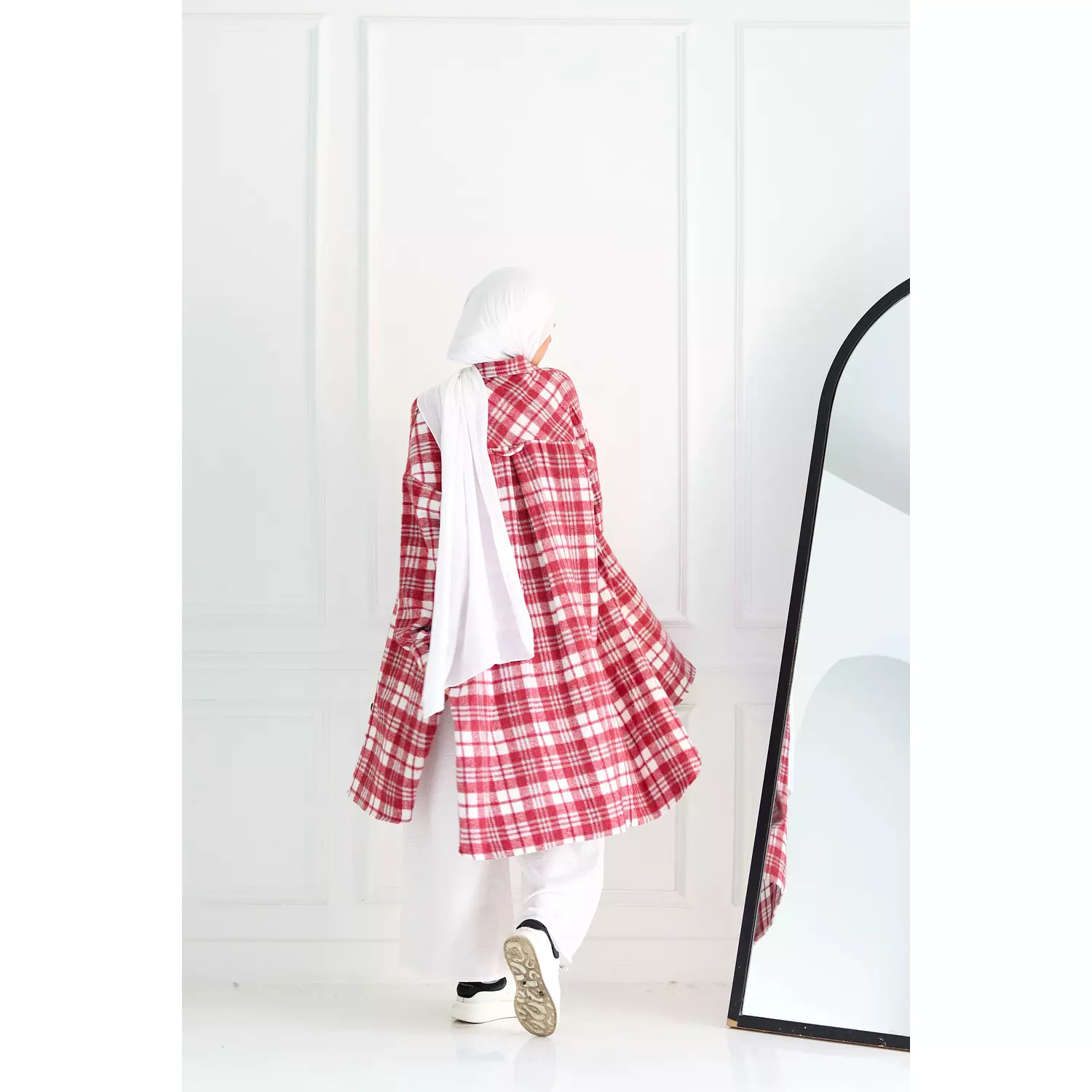 Red Checkered Oversize Shirt 3