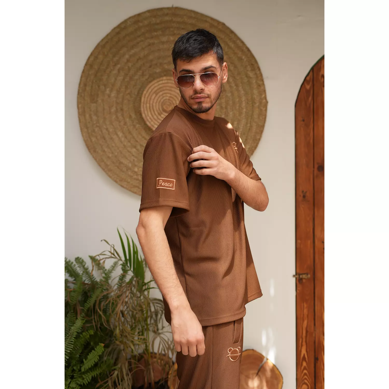 Brown unisex t-shirt  1