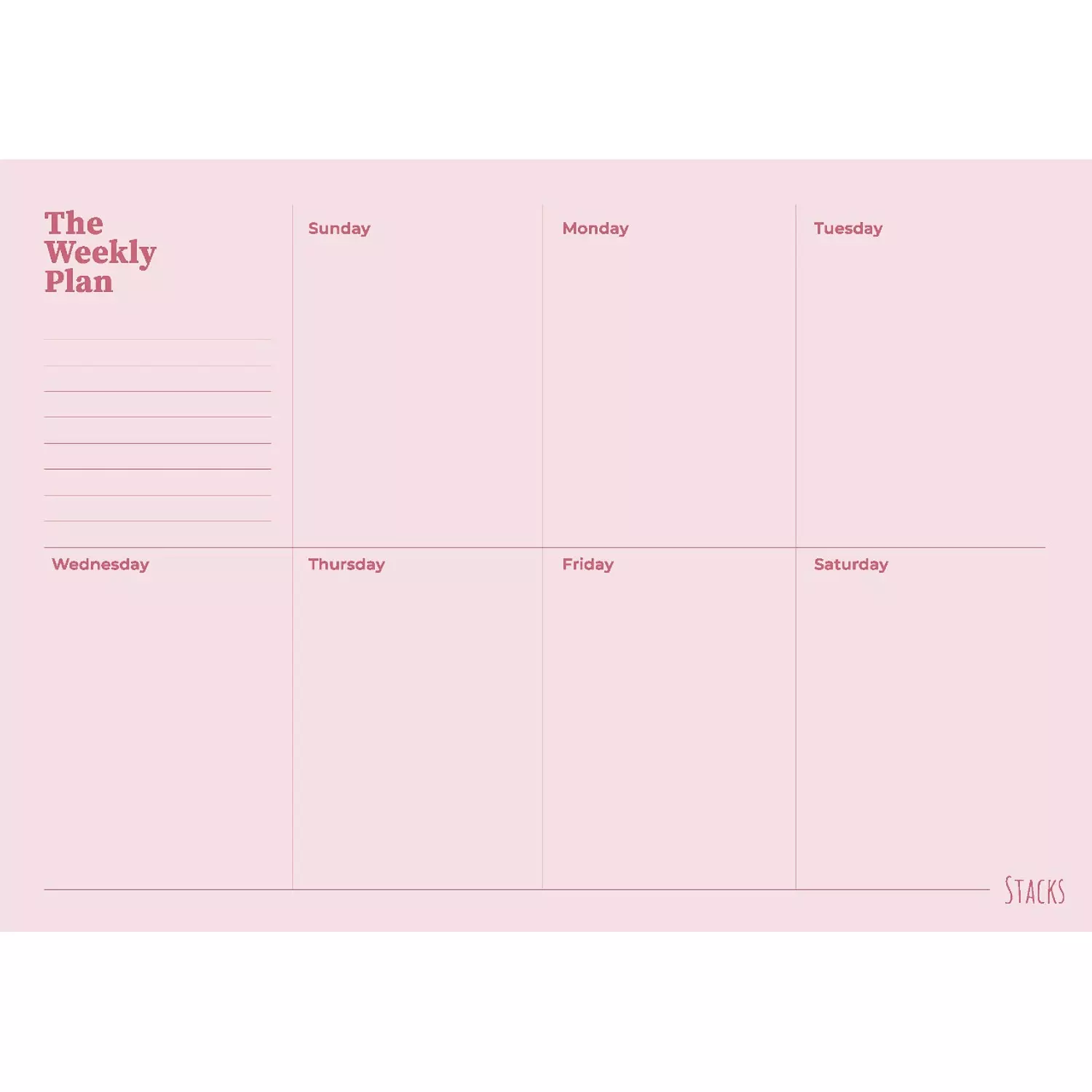 Pink Weekly Planner  hover image