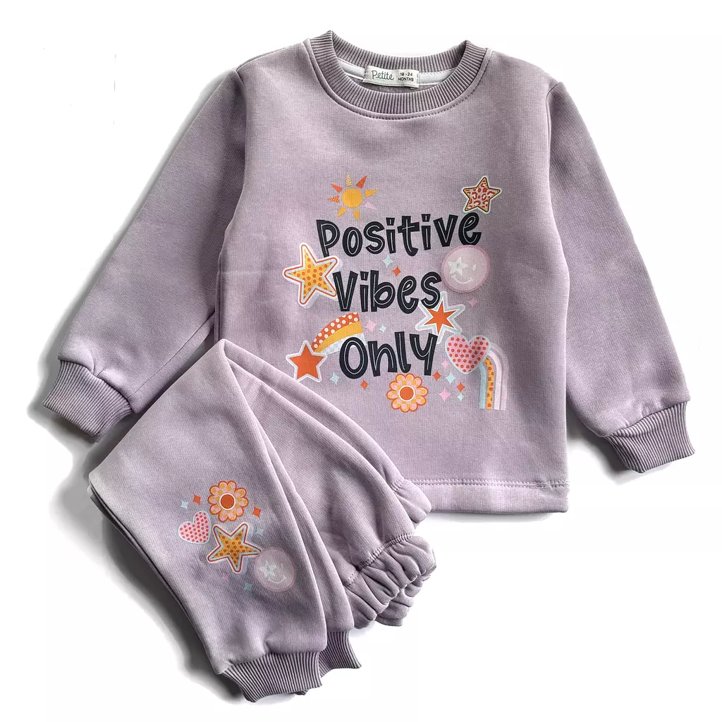 Positive Vibes Cotton Fleece PJs