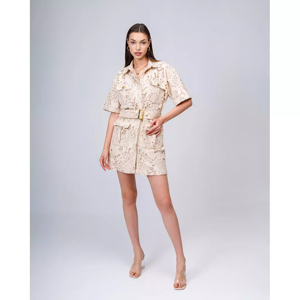 Safari short guipure dress 