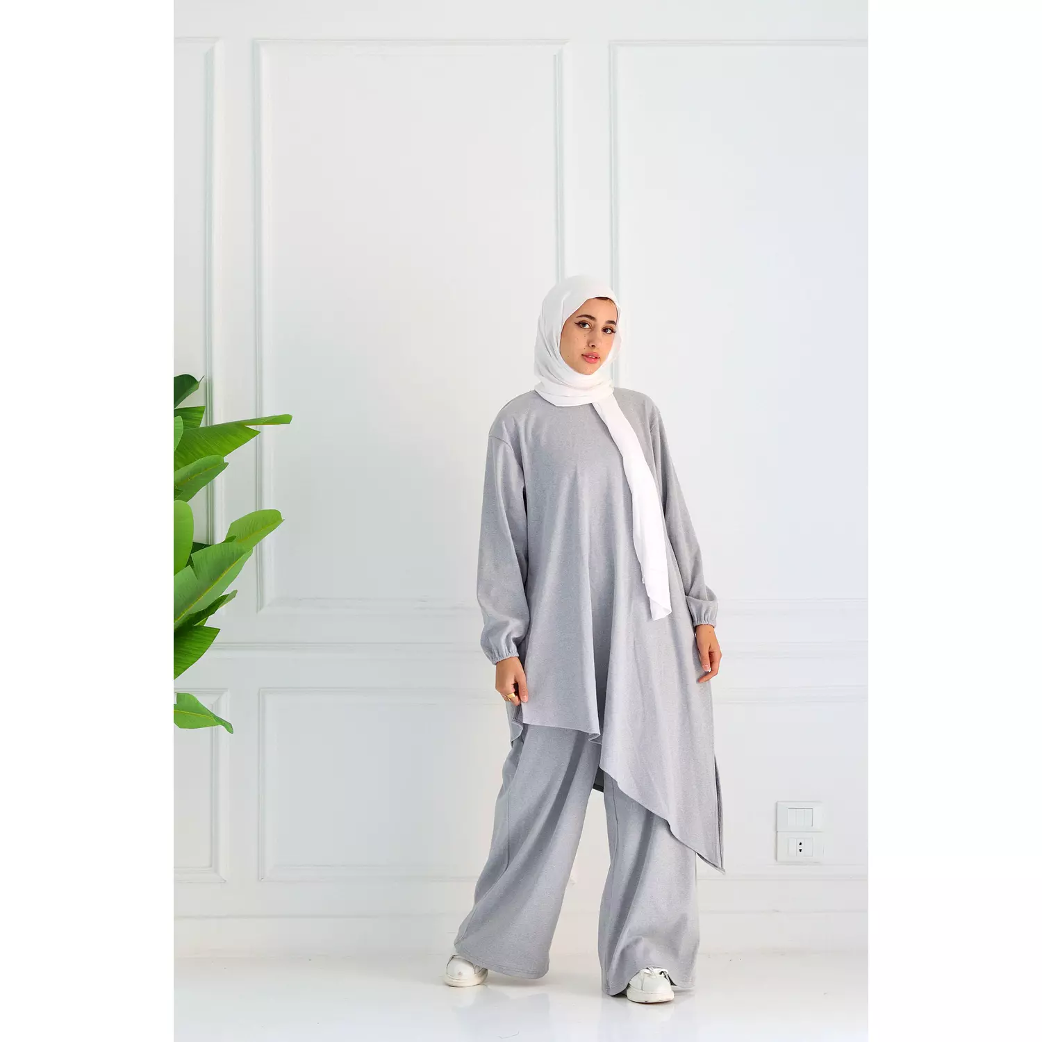 Light Grey Set Tunic & Pants 5