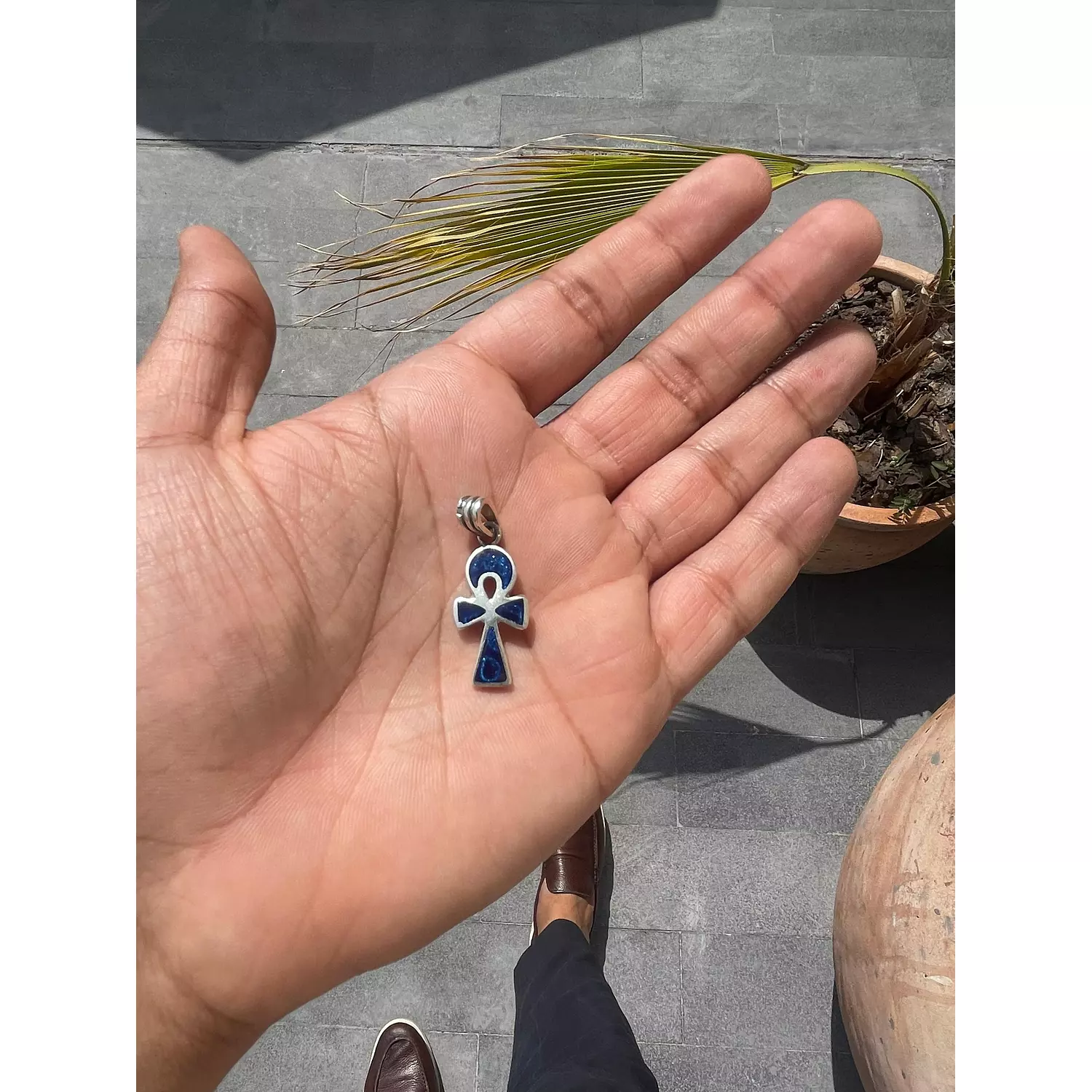 Blue key of life Pendant hover image