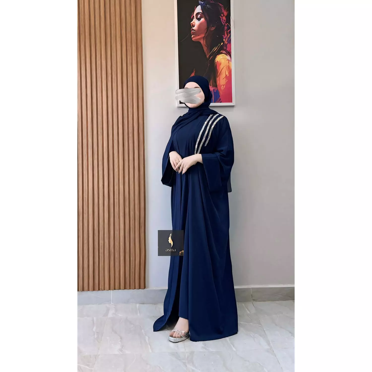 Navy Abaya hover image