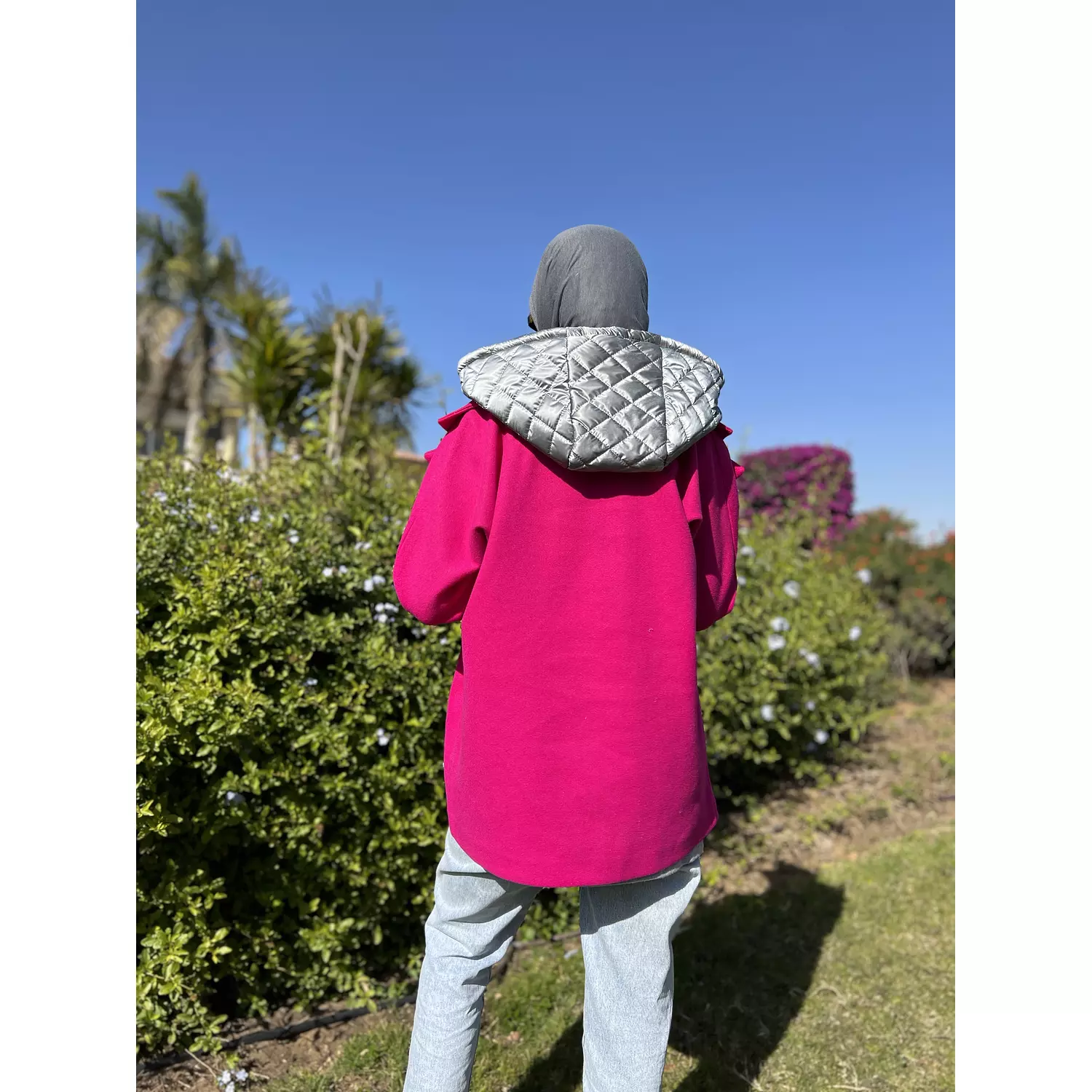 Aura fuchsia/ grey jacket 4