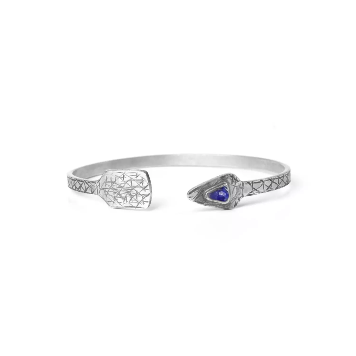 Lapis Lazuli Silver Bangle  2