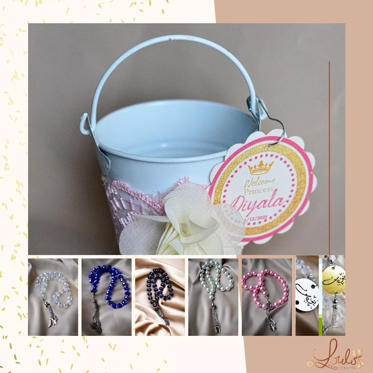 Baby Shower  Ruffles Metal Buckets   10