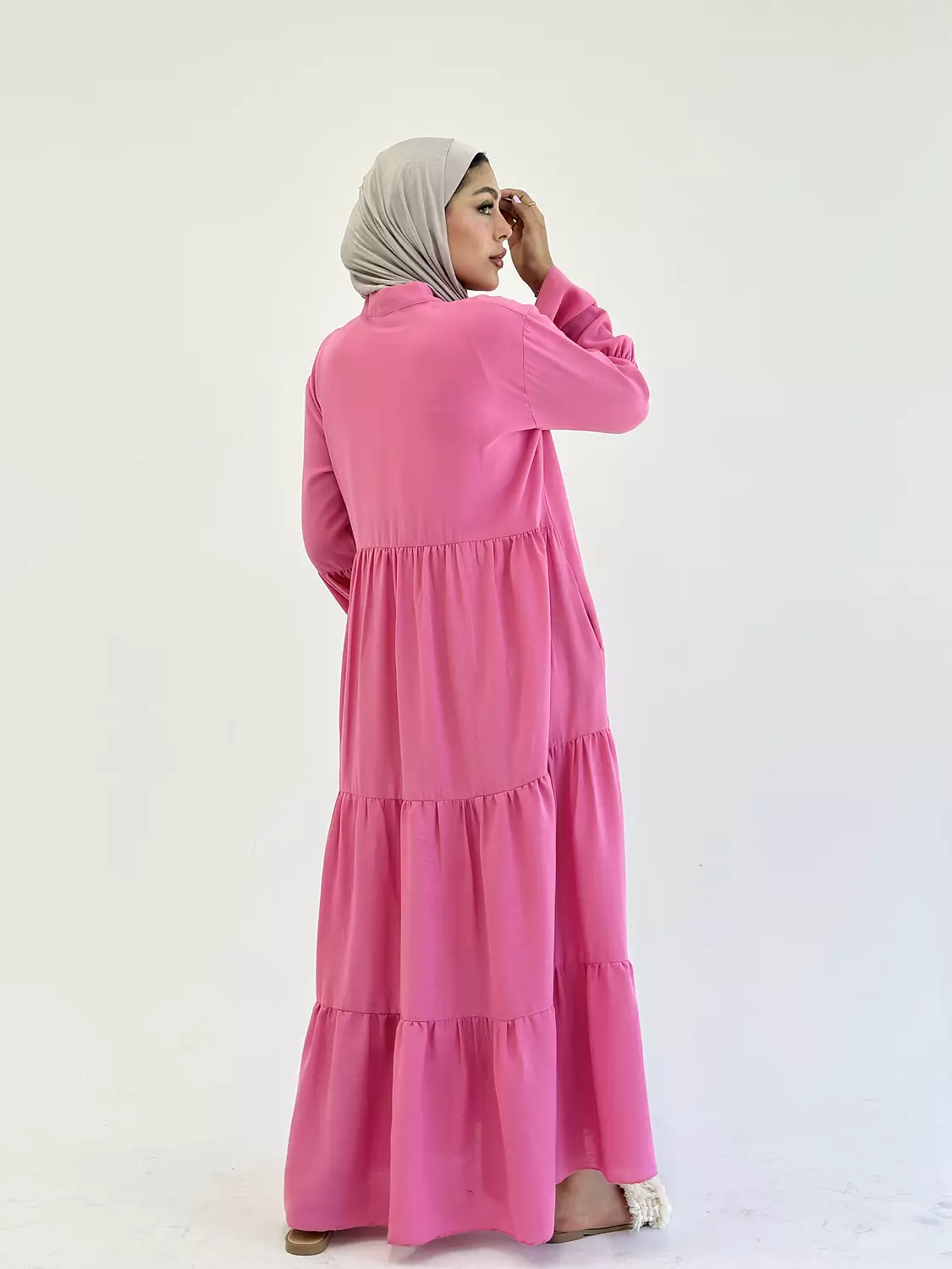 SERENITY DRESS IN HOT PINK 4