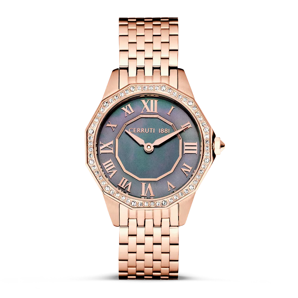 Cerruti 1881 Women's Rose Gold Analog Stainless Steel Strap Watch | CIWLG0008201