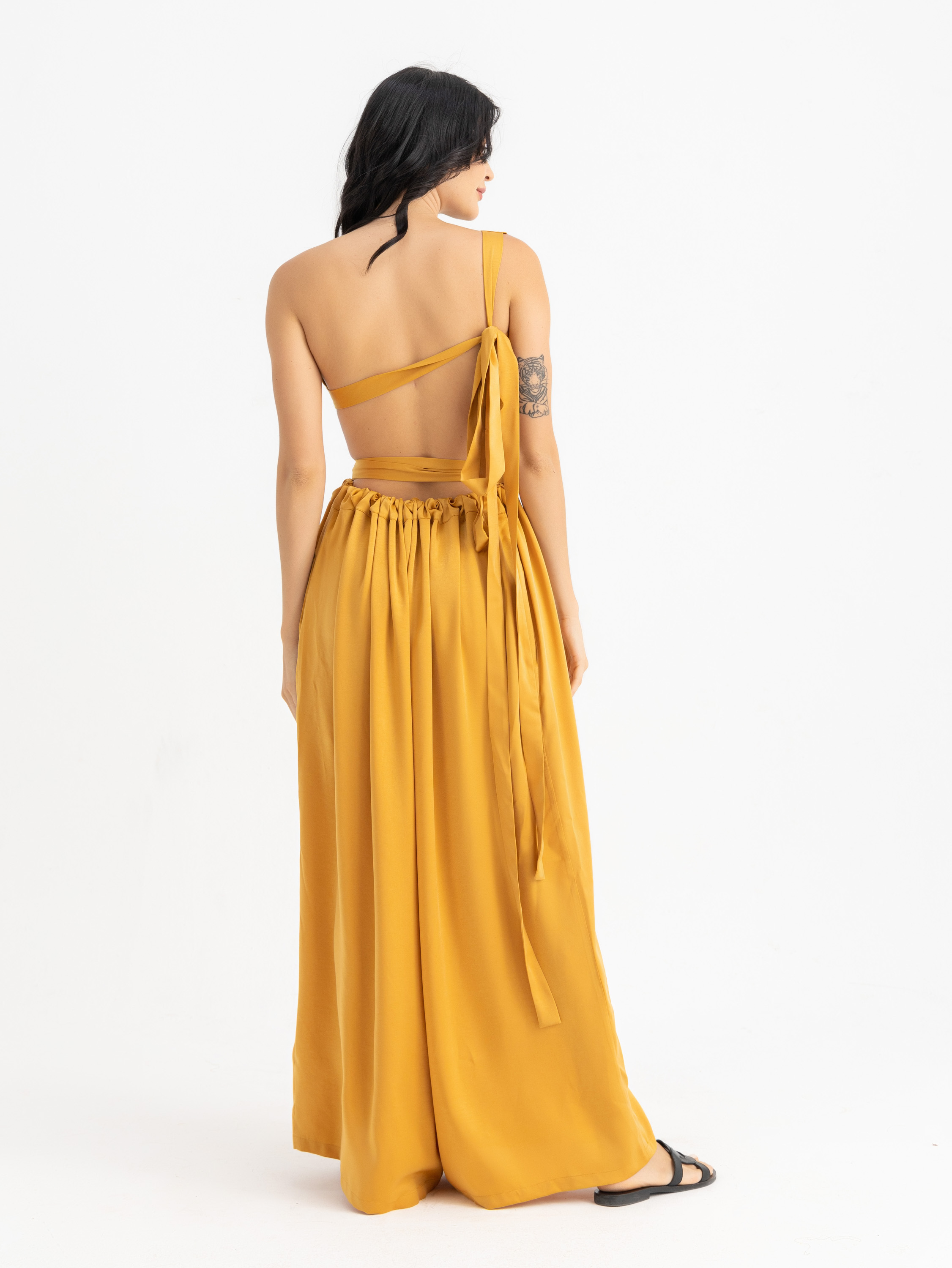 The SOKO satin backless one shoulder top (Copy) 2