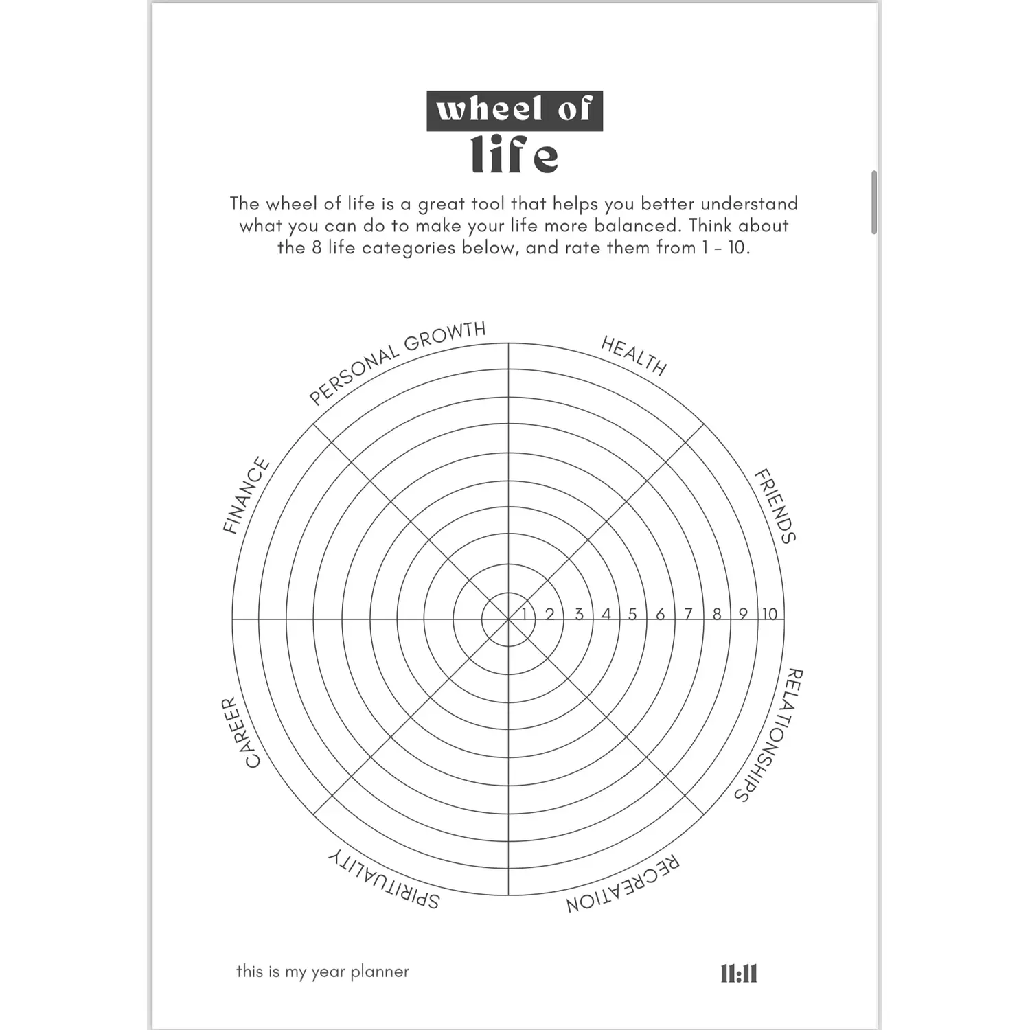 “This is my year” planner 12