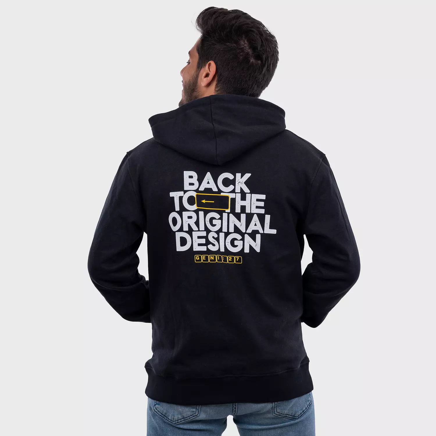 Back to the Original Design - Black Zip Up 2