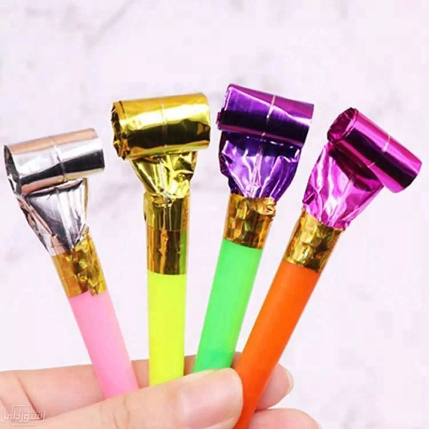 6pcs Beep for Parties and Birthdays , Multicolor Paper Blowers Blowouts Whistles Birthday Noisemaker Kids Toy Party Supplies  1